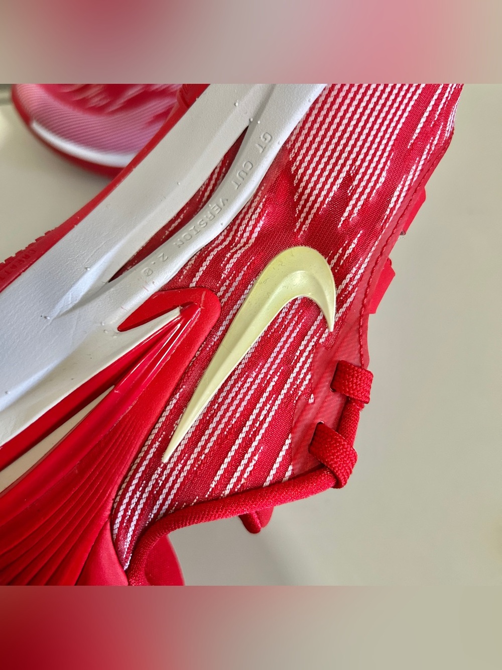 Nike Air Zoom GT Cut 2 TB “Uni Red” Men’s Size 5.5 Basketball Sneakers No Lid - Picture 8 of 10